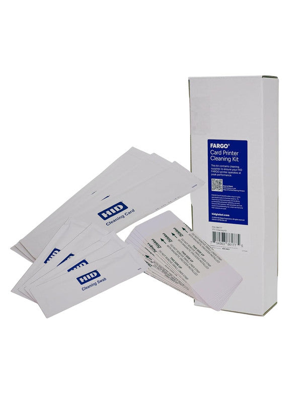 Fargo Printer DTC5500LMX Cleaning kit — Includes four printhead swabs, 10 cards (CR80), pads and three alcohol, 88933