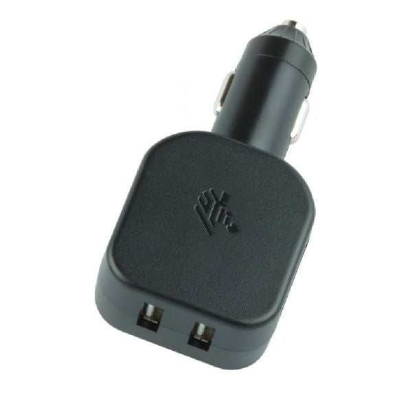 Zebra vehicle adapter, cigarette lighter, 2x USB (2.5 A), order separately: connection cable (USB A) (CHG AUTO USB1 01)