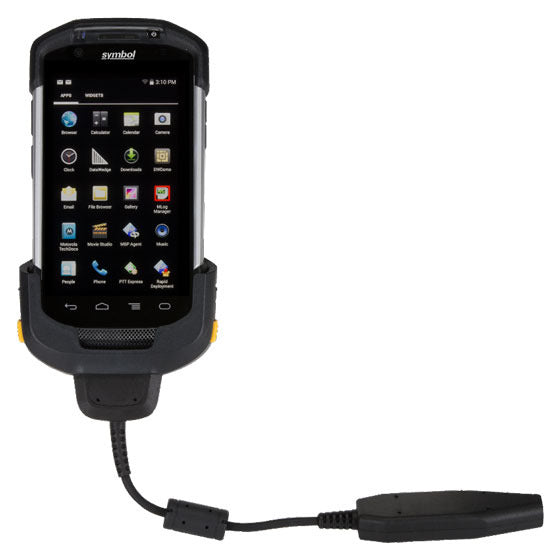 Zebra Charging cable Cup. Snaps onto the bottom of TC70, allowing users to charge their while another accessory is attached, order separately: power supply, DC, cord (CHG-TC7X-CBL1-01)