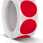 Barcode Label 25mm (Round, Red)