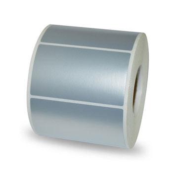 3M Silver Polyester Labels – 50.8 x 25.4 mm (2" x 1"), 1,000 Labels/Roll, Durable Adhesive