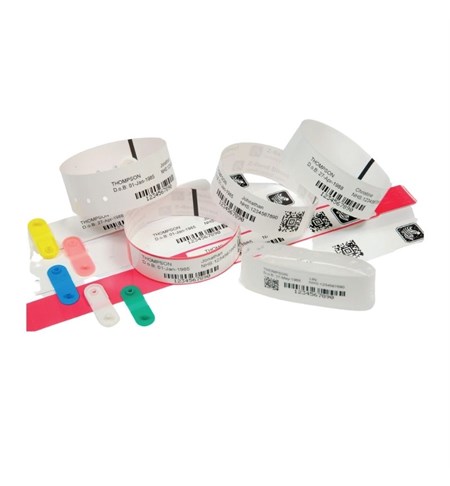 Zebra Z-Band Direct, adhesive closure, adult, colour: red, contains 6 cartridges, 10006995-1K