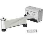 IDP Metallic Silver Resin Dye Ribbon, 1200 Single-Sided Prints, Includes 1x Cleaning Roller, Compatible with the Smart 30 and 50 ID Card Printers, 650681