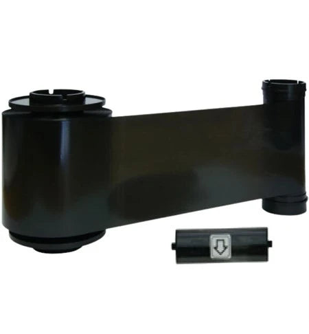 IDP Black Resin Ribbon, 3000 Monochrome Single-Sided Prints, Includes 1x Cleaning Roller, Compatible with the Smart-70 ID Card Printer, 659115