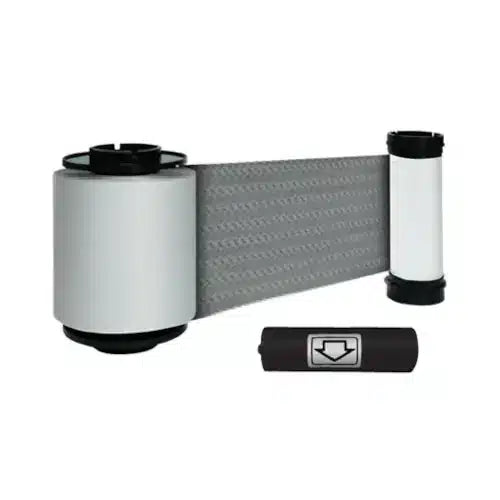 IDP Grey Monochrome Scratch-Off Ribbon, 3000 Prints, Includes 1x Cleaning Roller, Compatible with the Smart-70 ID Card Printer, 659196