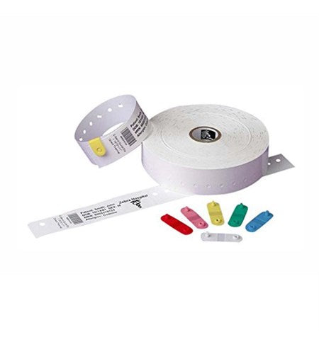 Zebra Z-Band QuickClip, adult, colour: white, contains 4 cartridges of 240 bands, 10027730K