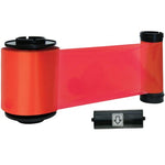 IDP Red Resin DyeRibbon, 3000 Monochrome Single-Sided Prints, Includes 1x Cleaning Roller, Compatible with the Smart-70 ID Card Printer, 659194