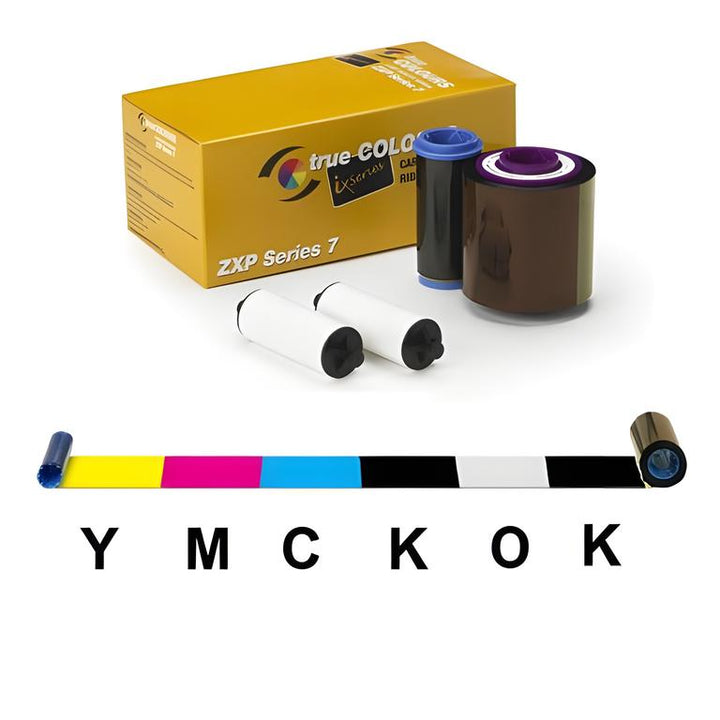 Zebra ix Series color ribbon for ZXP Series 7 YMCKOK (250)images, 800077-748EM