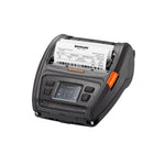 A black Bixolon thermal receipt printer with a paper print roll coming out of the top, shown on a clean white background.