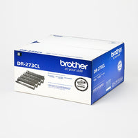 Brother DR-273CL toner cartridge box in blue and white packaging, photographed on a clean light gray background.