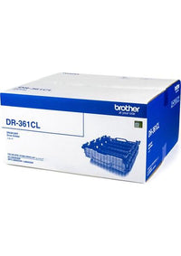 Brother DR-361CL toner cartridge box in white and blue packaging, showing the Brother logo and a graphic of the toner cartridge.