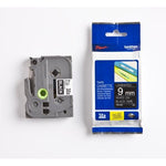 Brother TZe325 9 mm White-on-Black Laminated Label Tape – 8 m Roll for P‑Touch Printers