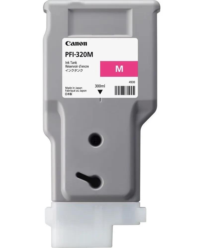 Canon PFI-320M magenta ink tank cartridge, model 4930, shown on a solid white background.