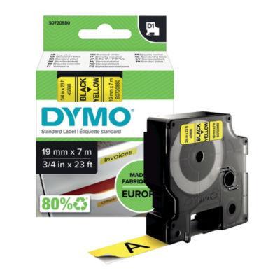 DYMO Standard D1 45808 Labeling Tape Black Print on Yellow Tape – 19mmx7mm | S0720880