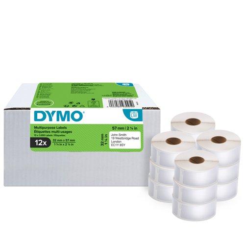 Dymo 2093095 LW Multipurpose Labels – 32 x 57mm, 12pc Pack