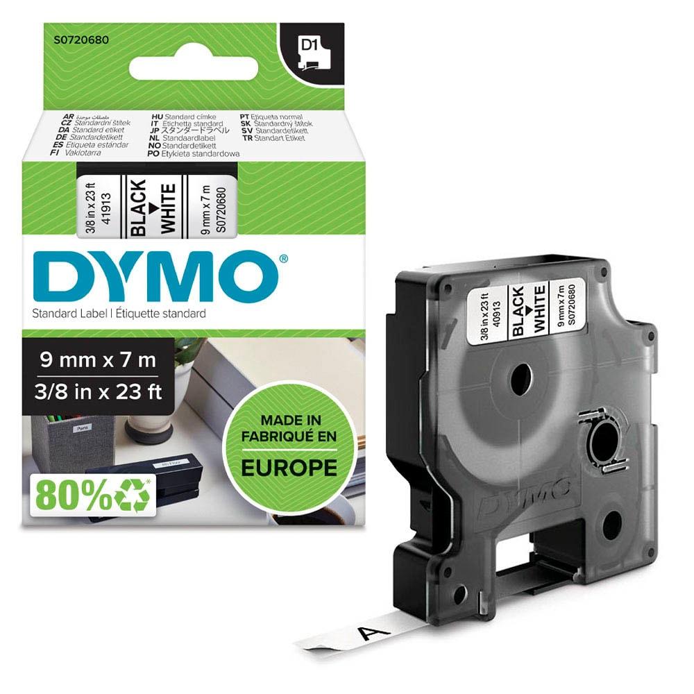 Dymo 9mm x 7 meter Black on white Label Tape Cartridge for Dymo Label Printers 41913