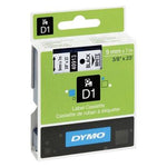 Dymo Pack of 5 - 9mm x 7 Meter Black on White Self Adhesive Labels for Dymo Label Manager
