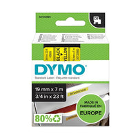 DYMO 45808 D1 Label Tape 19mm x 7m – Black on Yellow (S0720880)