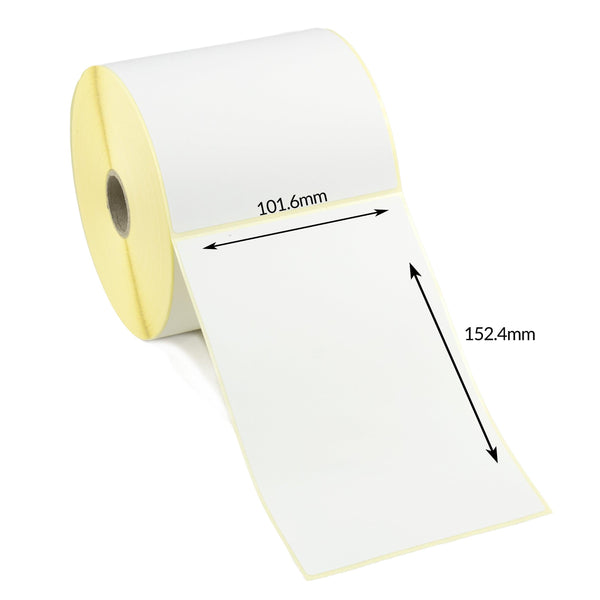 Generic Direct Thermal Labels 101.6mm × 152.4mm (4″×6″) – 500 Labels/Roll, Heavy-Duty Shipping & Barcode Labels