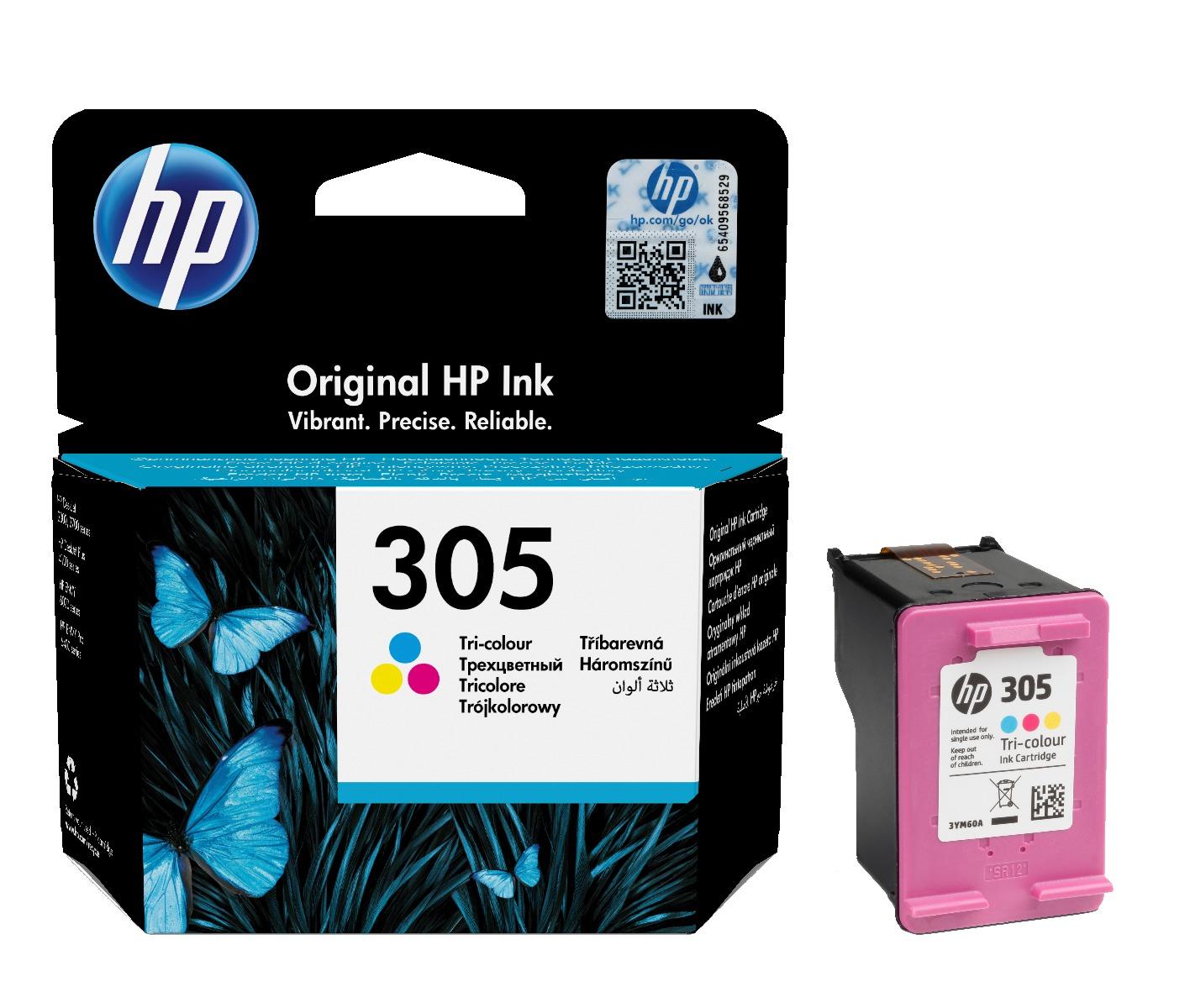 HP 305 Original Tri_Colour 3YM60AE Ink Cartridge for HP DeskJet 2300, 2700, 2730, 4134, 4220