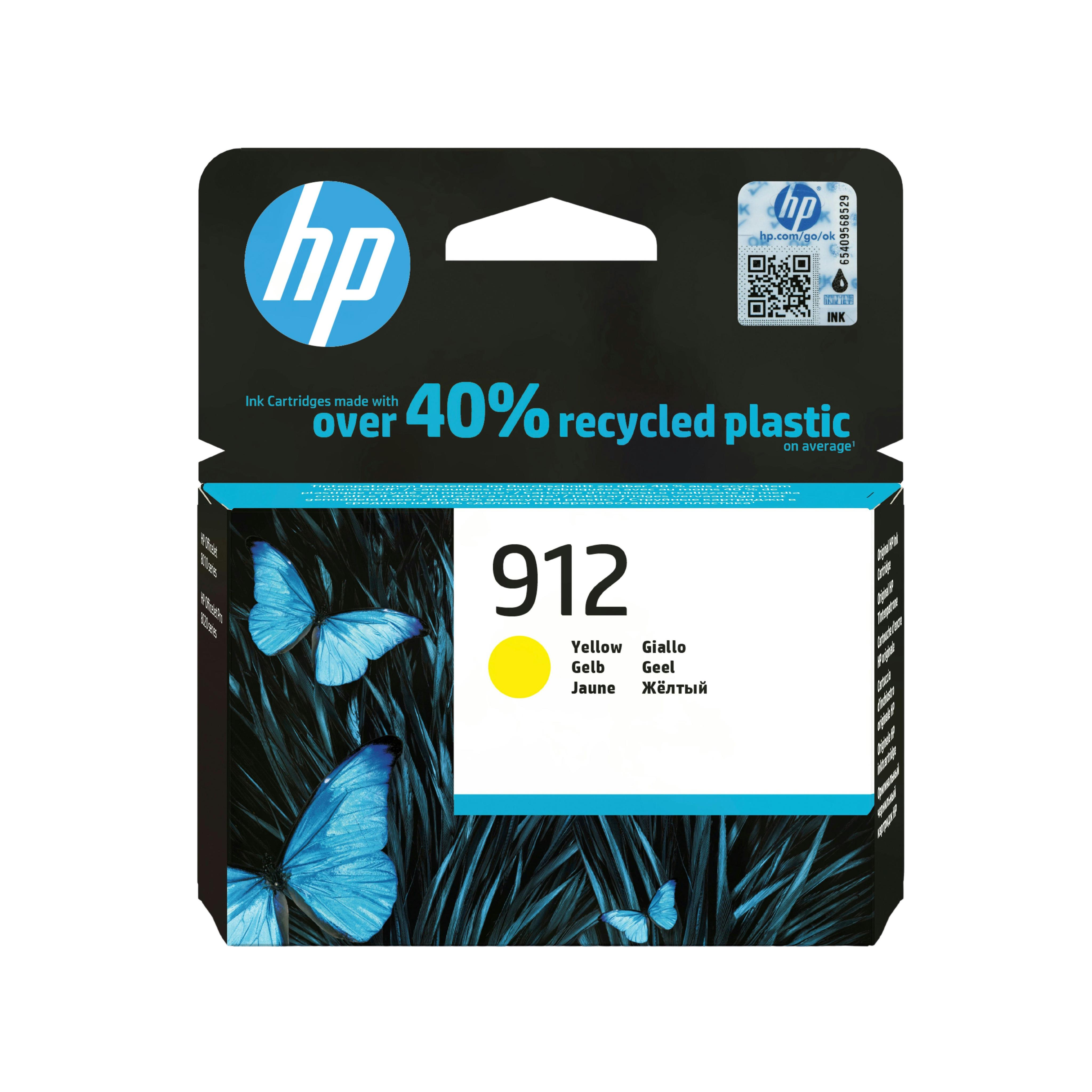 HP 912 Original Yellow 3YL79AE Ink Cartridge for HP Officejet 8010,Pro 8020, Pro 8030 All-in-One Printer series - Standard