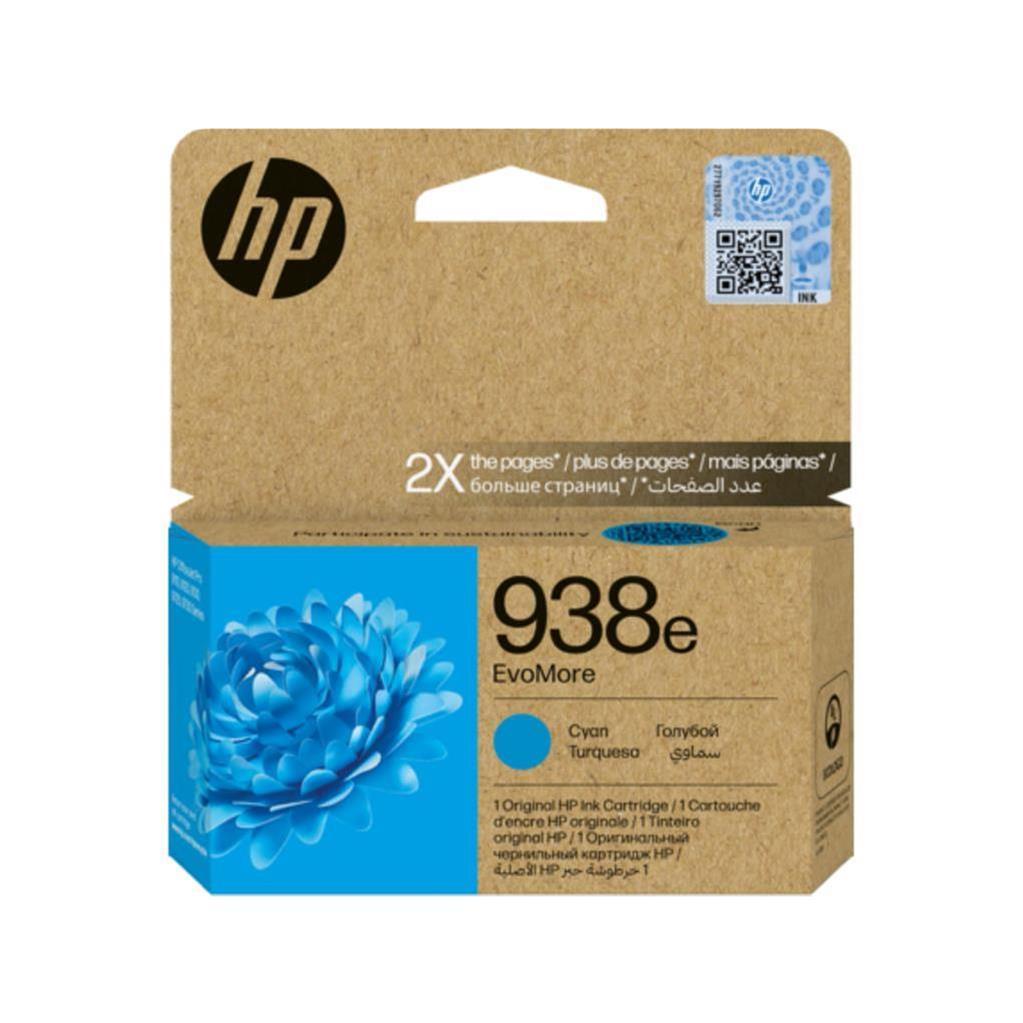 HP 938e EvoMore Original Cyan 4S6X9PE Ink Cartridge for HP OfficeJet Pro 9730, 9720, 9120, 9110b , 9120b, 9130, 9130b All In One Printers