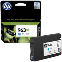 HP 963XL ink cartridge with packaging on a white background