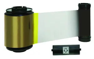 IDP YMCFKO Ribbon (Yellow, Magenta, Cyan, UV, Black and Overlay Panels), 500 Dual-Sided Prints, Includes a Cleaning Roller, Compatible with the Smart-70 ID Card Printe, 659114