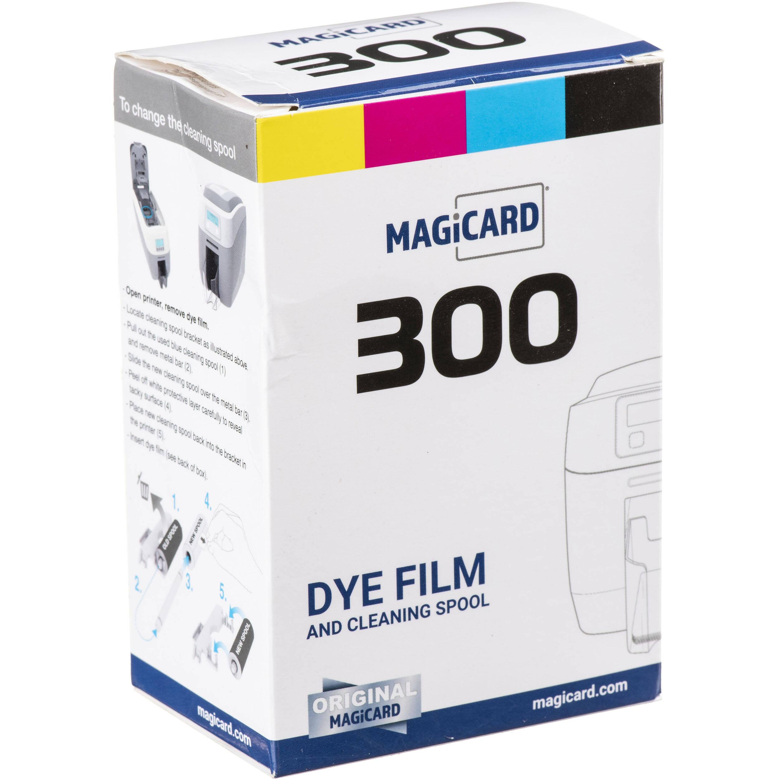 Magicard SW300YMCKO YMCKO Dye Film with Cleaning Spool – 300 Prints