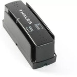 A black Thales electronic device, likely a sensor module or adapter, shown at an angle on a plain white background.