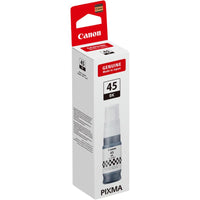Canon ink bottle and packaging on a white background