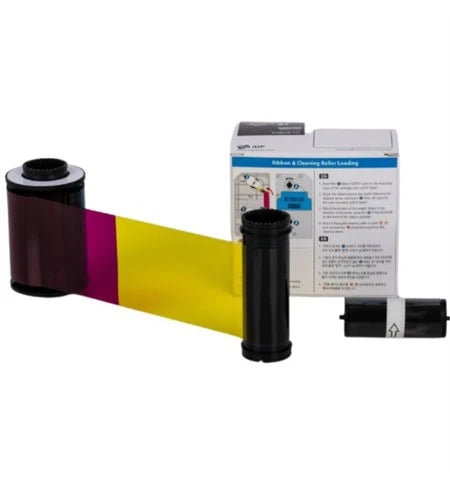 IDP Smart YMCKK Colour Ribbon (Yellow, Magenta, Cyan, Black and Panels), 500 Full-Colour Prints Per Roll, 1x Cleaning Roller, For Smart-81 Retransfer ID Card Printer Series, 653378