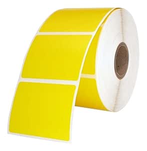 Barcode Label 100mmx75mm Direct Thermal (Yellow)